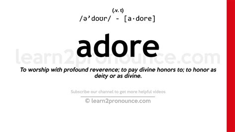 j'adore meaning in english